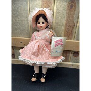 Madame Alexander Rebecca Doll 14" Collectible With Pink Polka Dot Dress & Bonnet